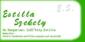 estilla szekely business card